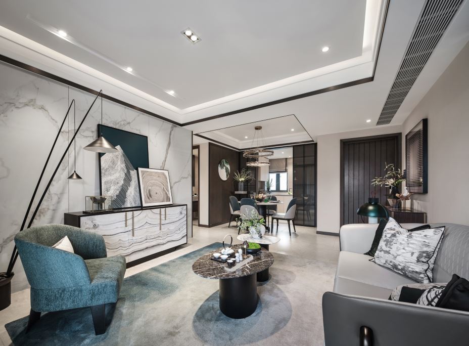 江门市珠江国际新城新中式风格三居室装修案例