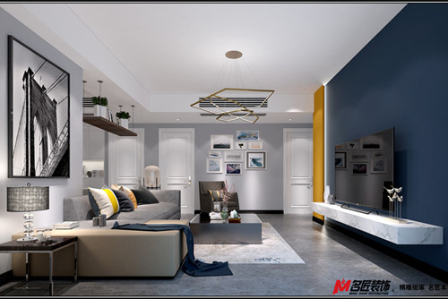 德阳101-200平米现代简约风格万达华府室内装修设计案例