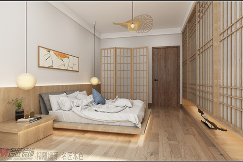 桂林市耀辉美好家园日式风格三居室装修案例