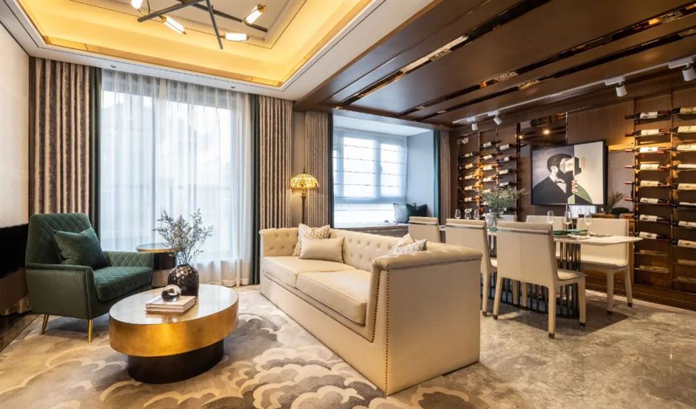 广州市远洋招商保利东湾欧式风格三居室装修案例