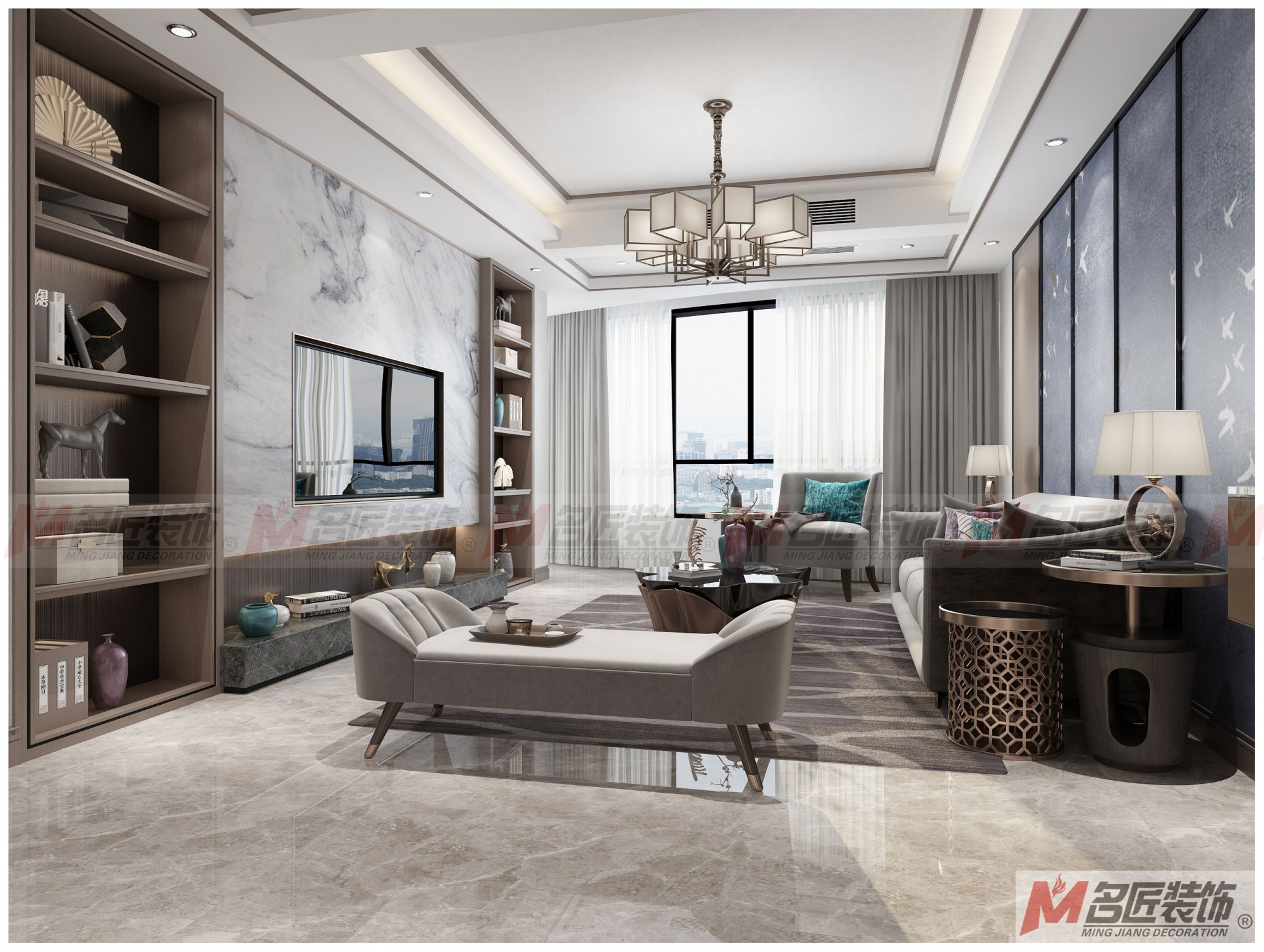 内江市创宇&middot;春天悦城现代风格三居室装修案例