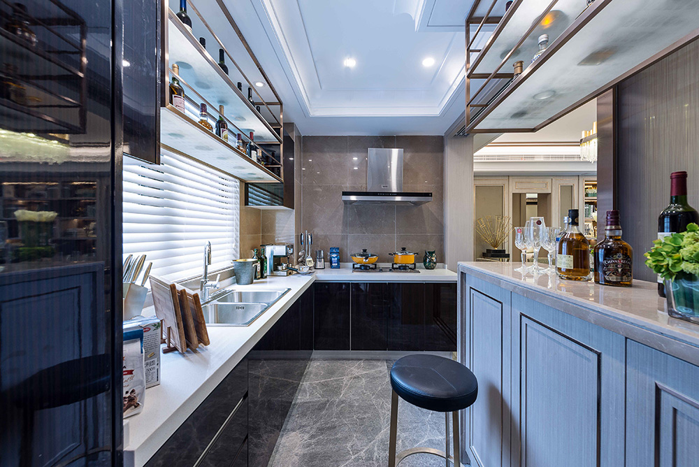 南宁龙光玖珑湖三居136平米欧式风格室内装修案例-厨房