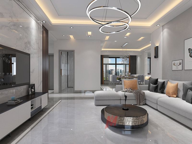 自贡市D1-10安置房现代风格平层装修案例