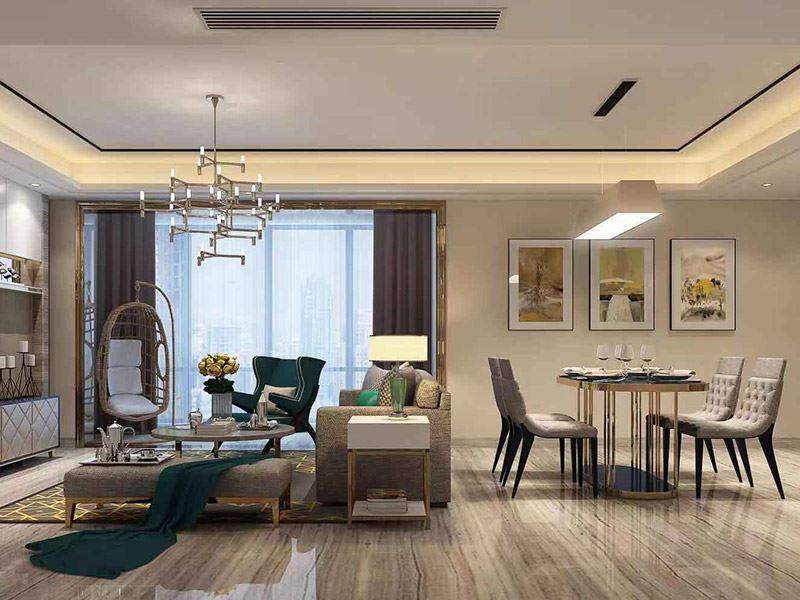 内江市金科公园王府现代风格三居室装修案例