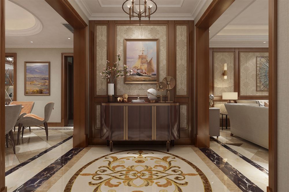 保山市天使小区欧式风格四居室装修案例