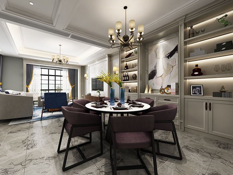 宁波市东海府欧式风格三居室装修案例