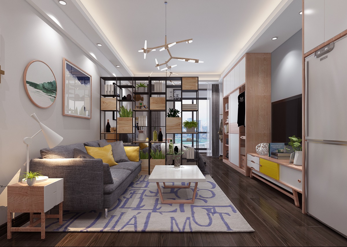 内江市澜庭北欧风格二居室装修案例