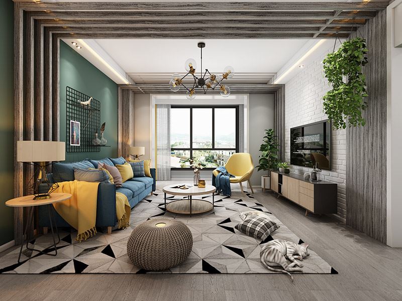 宁波市东方公馆现代简约风格四居室装修案例