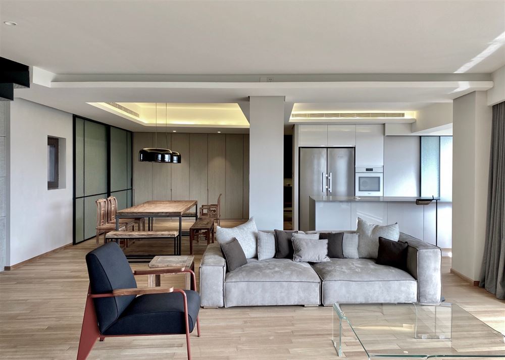 广州市远洋招商保利东湾新中式风格三居室装修案例