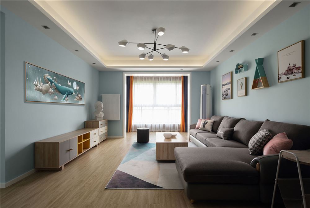 广州市奥园湾区智谷轻奢风格三居室装修案例