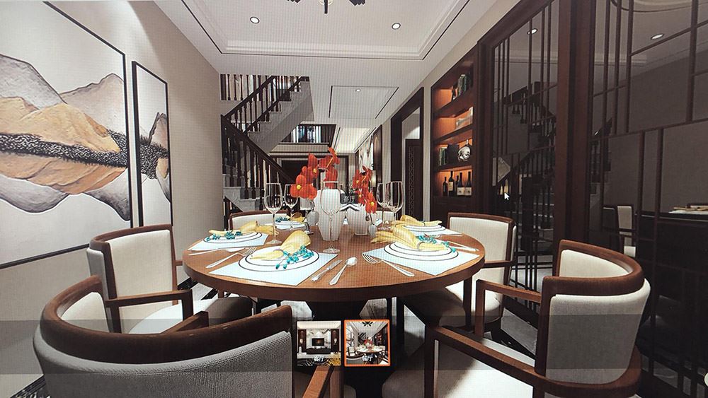 保山市天使小区新中式风格复式装修案例