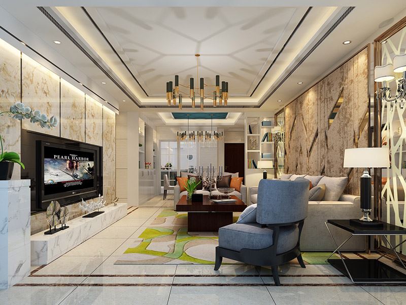 内江市澜庭现代简约风格三居室装修案例