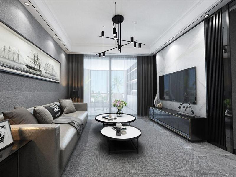 内江市碧桂园天悦府现代简约风格二居室装修案例