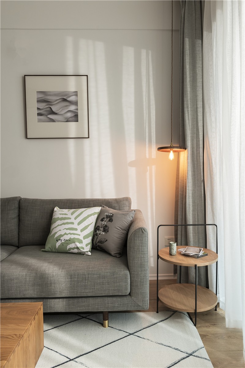 北欧简约风格家装设计室内装修效果图-客厅沙发