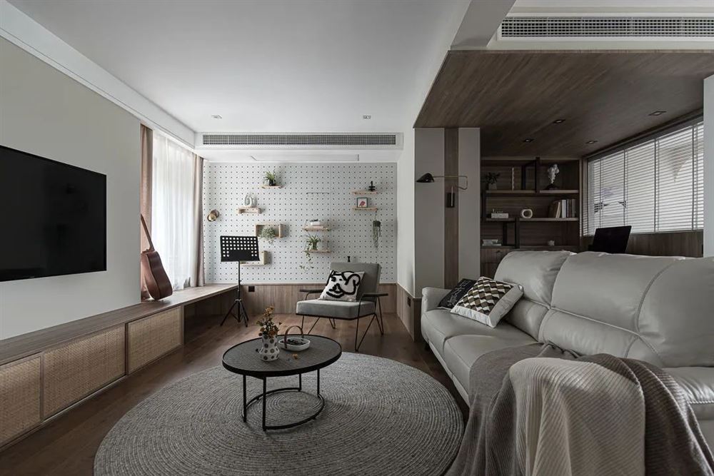 梅州市长兴楼现代简约风格四居室装修案例