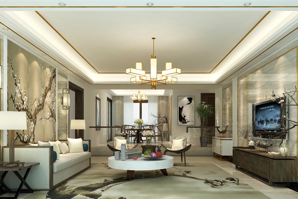 广州101-200平米新中式风格室内装修设计案例