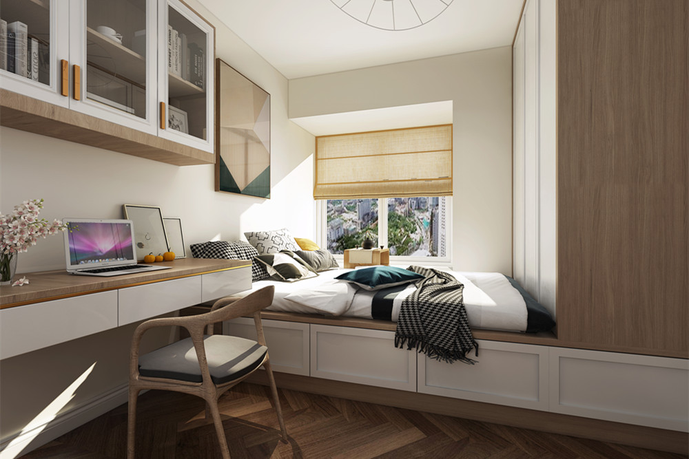 桂林市奥林匹克花园新中式风格三居室装修案例