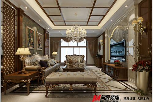 德阳201-300平米美式风格碧桂园室内设计效果图