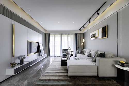 贵港市半岛国际新中式风格四居室装修案例