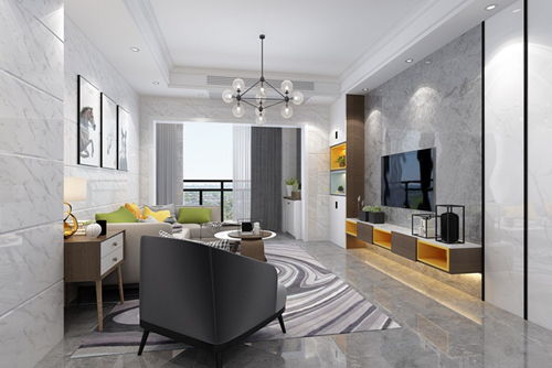广州市保利罗兰国际现代简约风格三居室装修案例