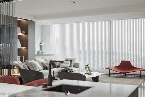 宁波市合生国际城现代简约风格四居室装修案例