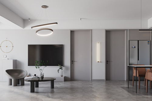 宁波市维科望江府现代简约风格三居室装修案例