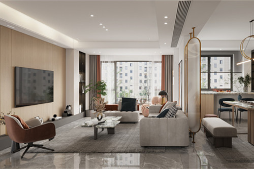 宁波市开投置业公元世家现代简约风格三居室装修案例