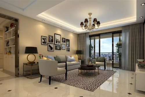 贵港市半岛国际现代简约风格三居室装修案例