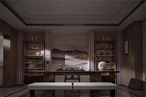桂林201-300平米新中式风格麓湖国际家装设计效果图
